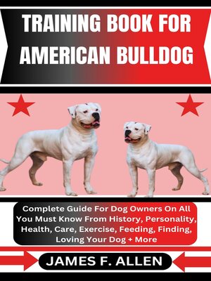 cover image of TRAINING BOOK FOR AMERICAN BULLDOG